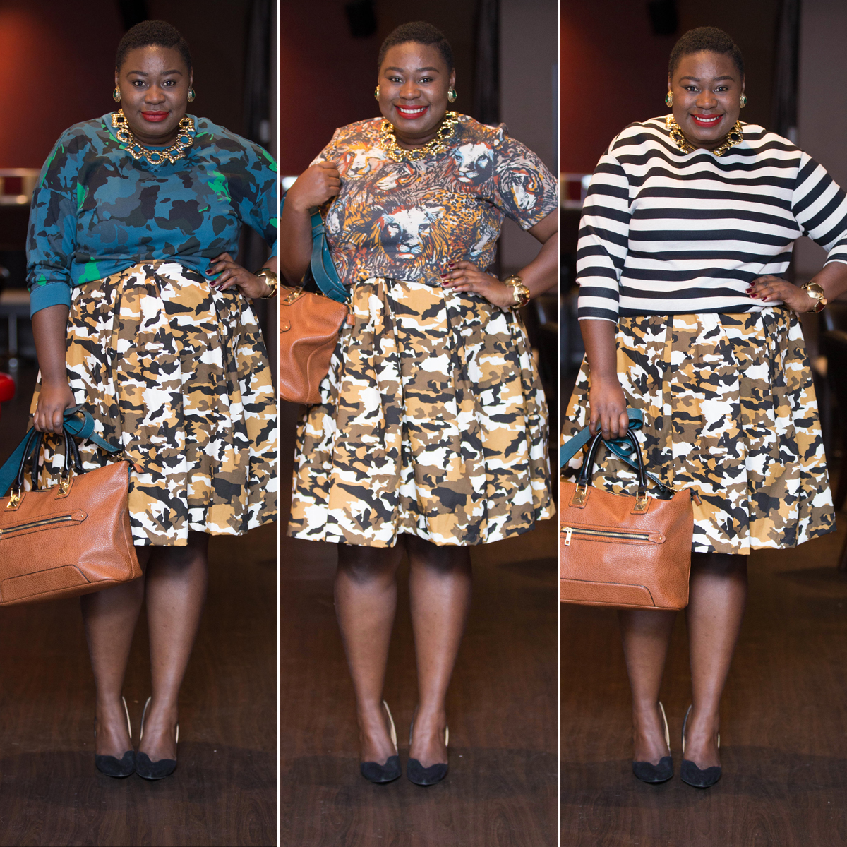 plus size style how to mix prints 07