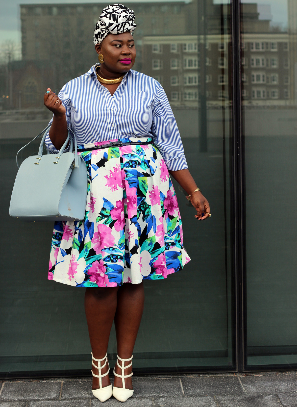 plus size spring floral skirt 01
