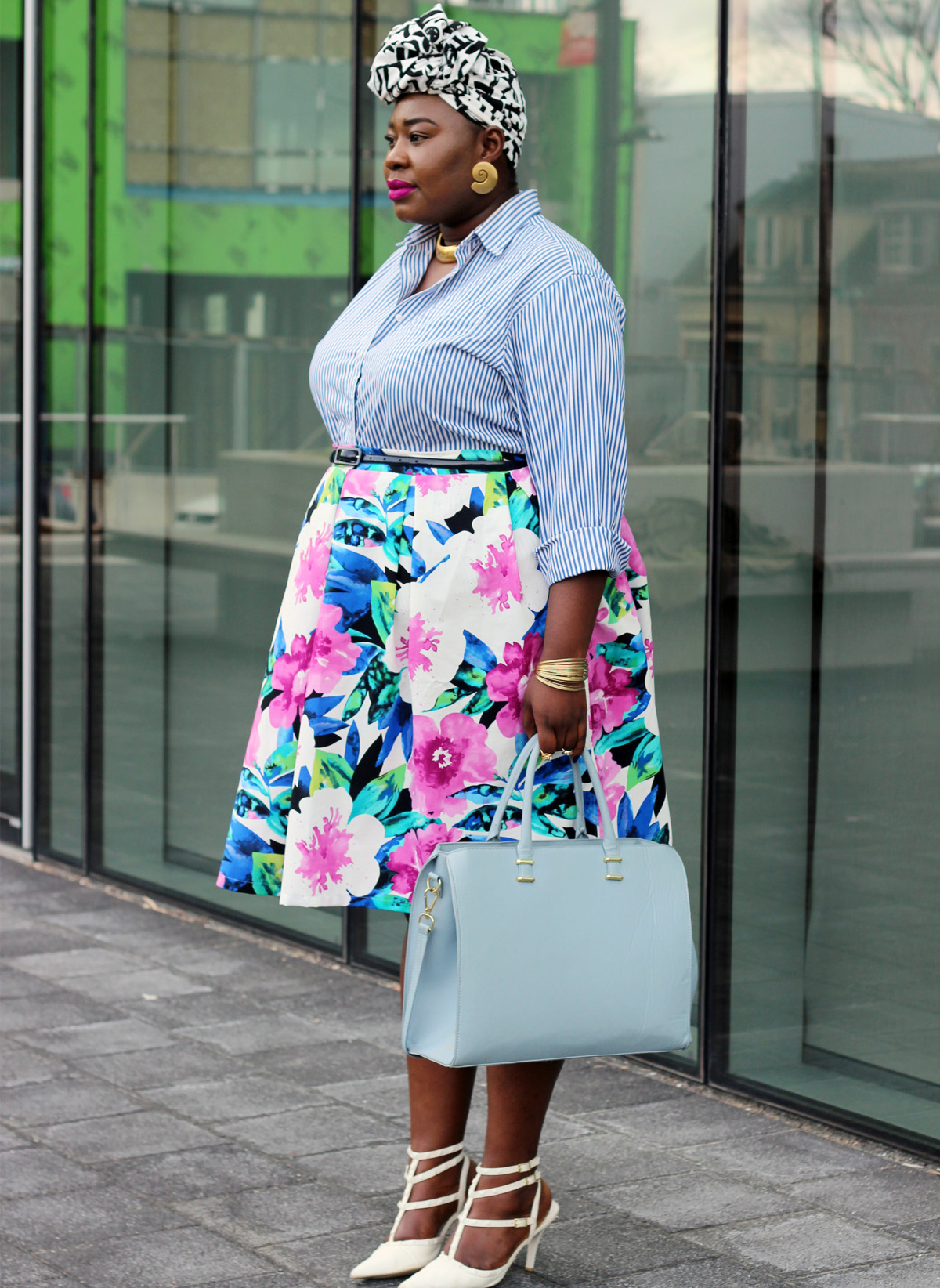 plus size spring floral skirt 04