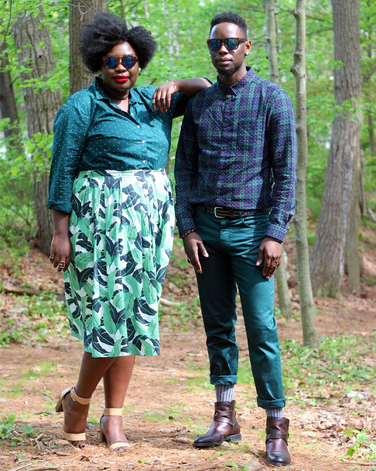 style twins his and hers style green and polka dots stylish siblings 10