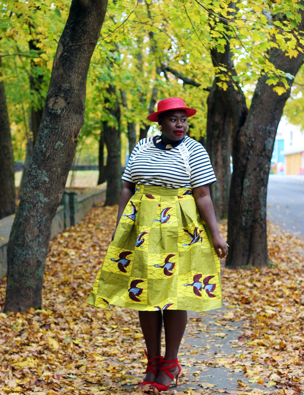 african print skirt mixed prints eloquii red heels eloquii shoes 05
