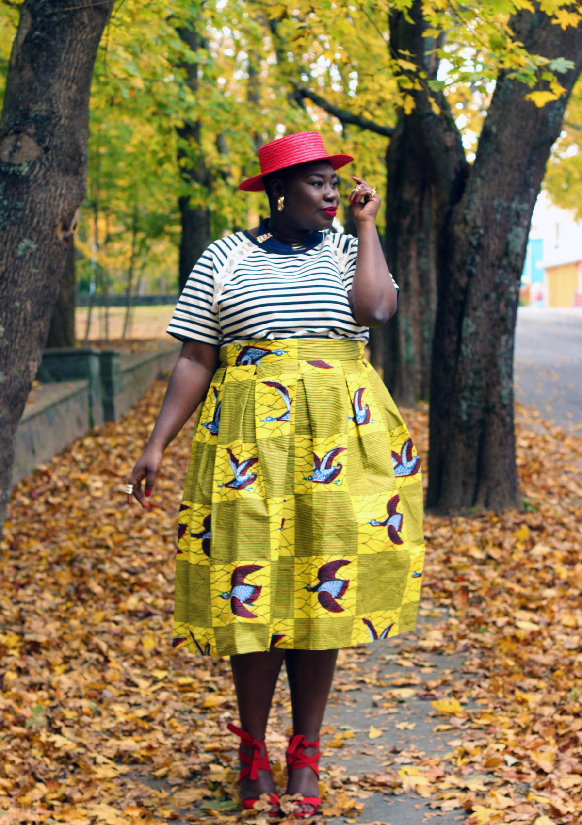 african print skirt mixed prints eloquii red heels eloquii shoes 09