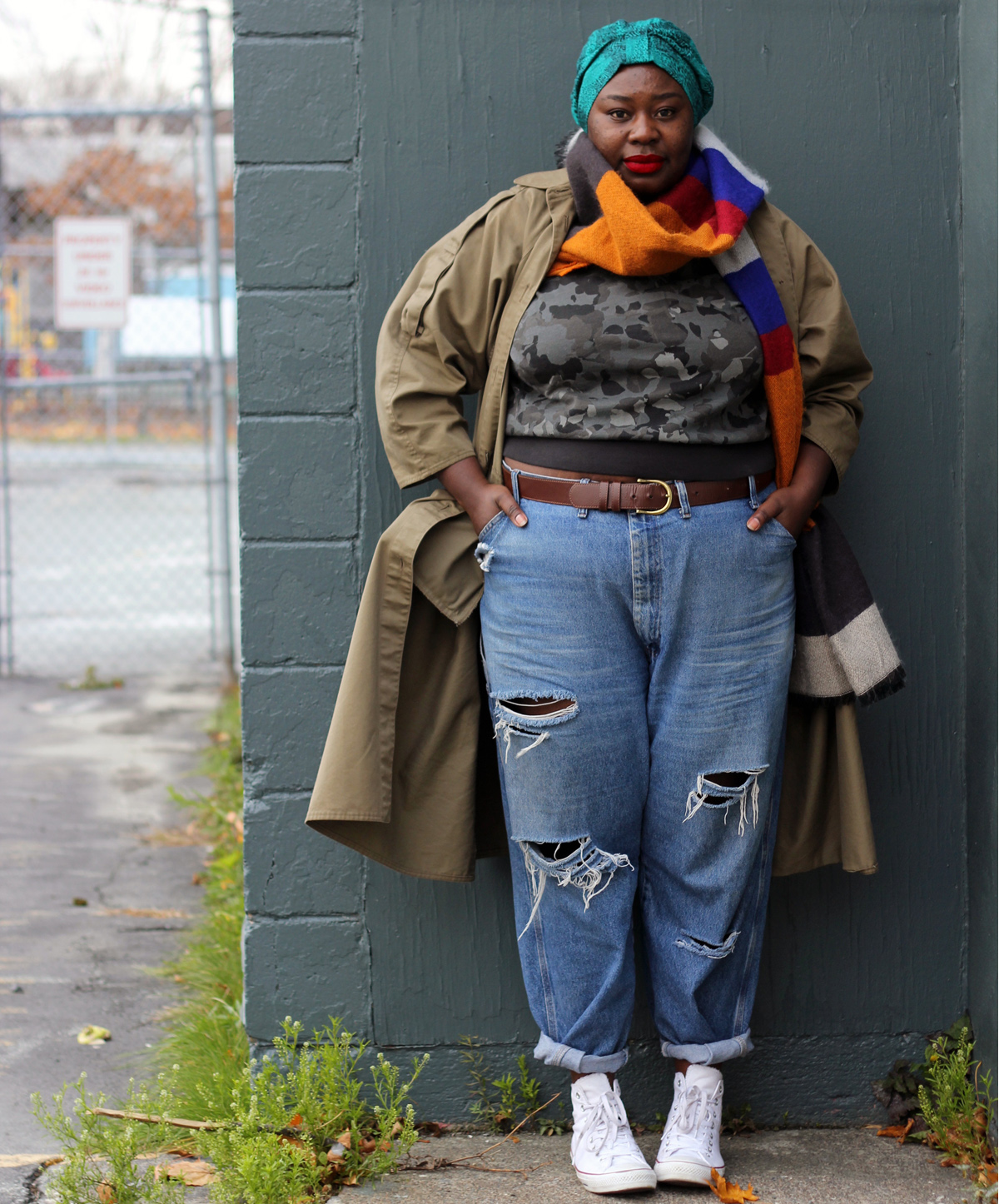 everyday plus size style fall style winter style plus size winter style forever 21 scarf plus size distressed denim 01