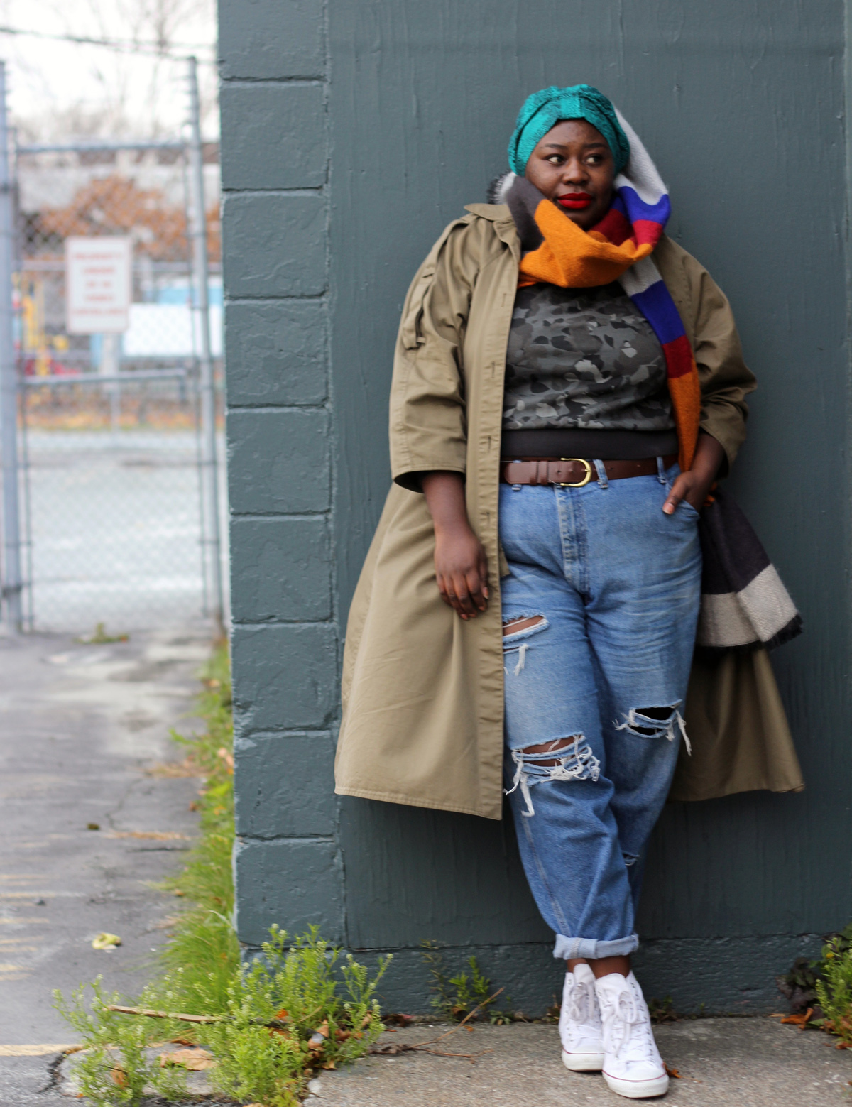 everyday plus size style fall style winter style plus size winter style forever 21 scarf plus size distressed denim 03