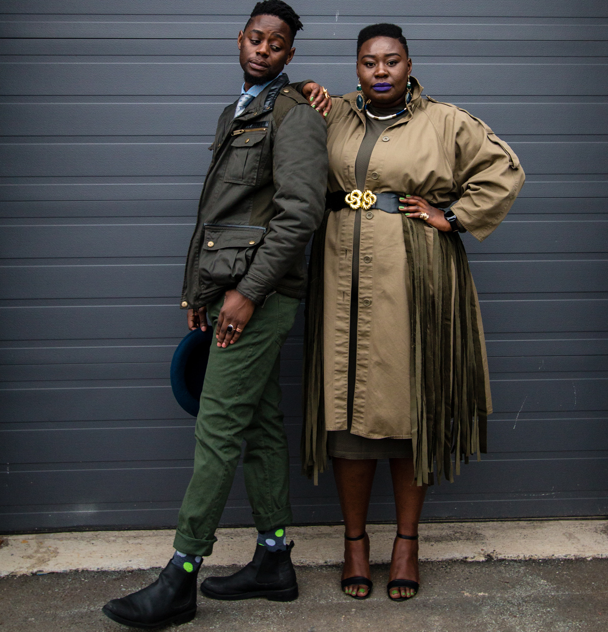 style twins olive green army green stylish duos stylish couples how to wear olive how to wear army green 09